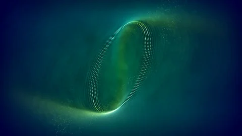 CG Background Loop Green Blue Oval Peacock Video stock 84748840