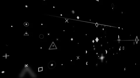 Cg background of moving geometric shapes Stock Footage 269138534