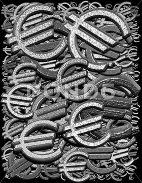 CG, business,euro,EUR,,symbol euro,art, 3D graphics, digital graphics, CG, bu Stock Illustration