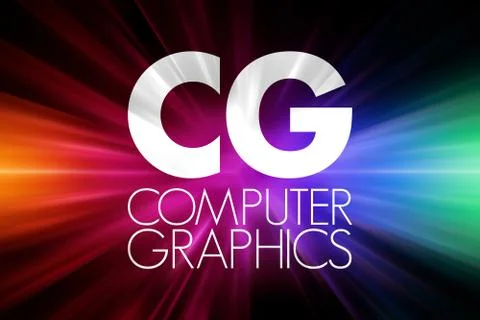 CG - Computer Graphics acronym, technology concept background Stock Illustration