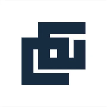 CG, EG, GG initials geometric letter company logo Illustrazione stock