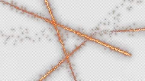 CG of energy streaking across the screen like a bolt of fire Stock Footage 341502015
