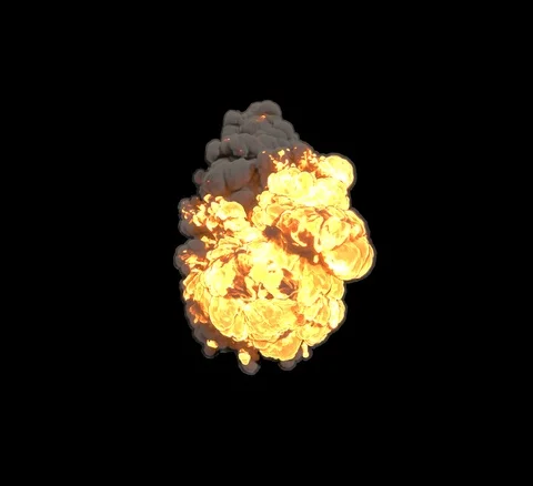 CG Explosion01 - From Above Stock Footage 102450908