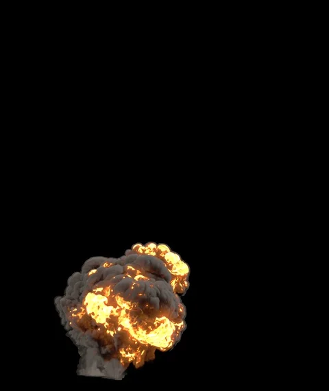 CG Explosion01 - Front View Stock Footage 102450952