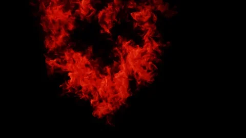 Cg fire heart video Video stock 106093384