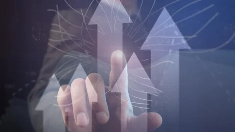 Cg footage around the finger of a man with a light dot rotating circles and Stock Footage 264642012