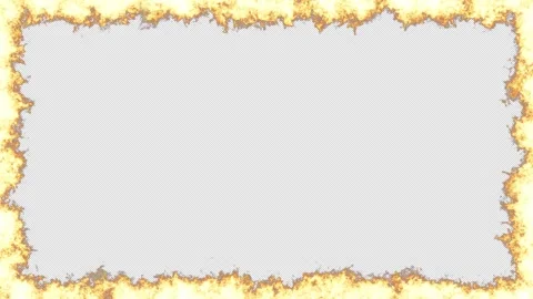 CG of a Frame of Flames Surrounding the Screen Video stock 341469272