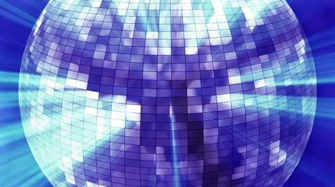 CG funky disco mirror ball with light rays V2 스톡 동영상 53081990