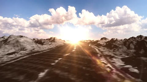CG future road earth planet loop animation Stock Footage 147598538