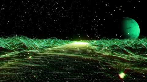 CG future road earth planet loop animation Stock Footage 147598542