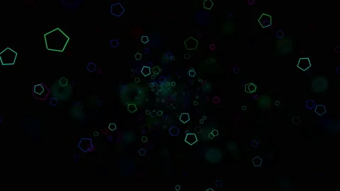 CG geometric technology concept on black background. Computer graphic Video stock 203988516