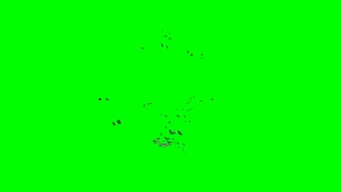 CG Ground Demolition With Alpha Stock Footage 106720297