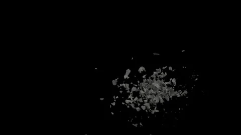 CG Ground Demolition With Alpha Video stock 106892087