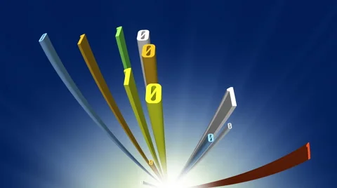 CG illustration of binary code Stock Footage 41763195