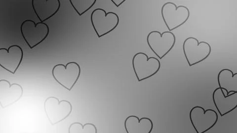 CG image of black and white background including heart shaped object イラスト素材