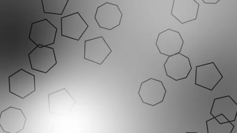 CG image of black and white background including polygon shaped object イラスト素材