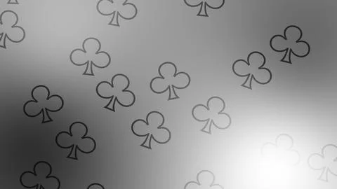 CG image of black and white background including clover shaped object イラスト素材