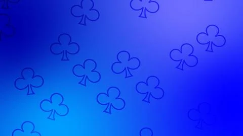 CG image of blue background including clover shaped object イラスト素材