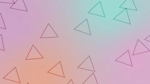 CG image of pastel-colored background including triangle shaped object 库存插图