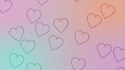 CG image of pastel-colored background including heart shaped object イラスト素材