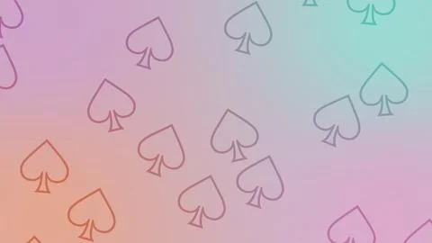 CG image of pastel-colored background including spade shaped object イラスト素材