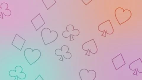 CG image of pastel-colored background including playing cards shaped object イラスト素材