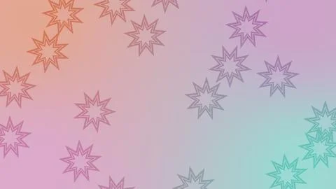 CG image of pastel-colored background including star shaped object イラスト素材