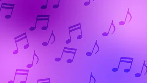 CG image of purple background including music note object イラスト素材
