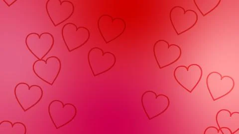 CG image of red background including heart shaped object イラスト素材