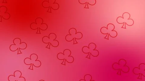 CG image of red background including clover shaped object イラスト素材