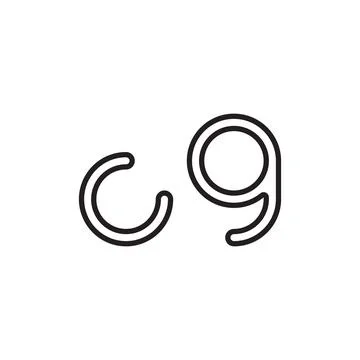 Cg initial letter vector logo icon Stock Illustration