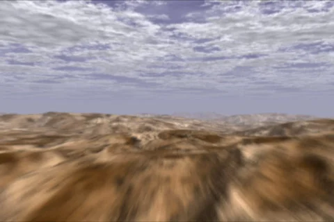 CG Landscape Flight 01 Stock Footage 95433