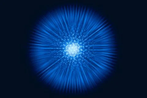 CG model structure form of Nucleus Atom Nuclear explode bomb emit x-ray rad.. Stock Illustration