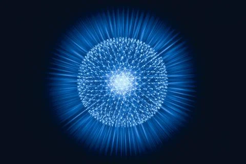 CG model structure form of Nucleus Atom Nuclear explode bomb emit x-ray rad.. 写真素材