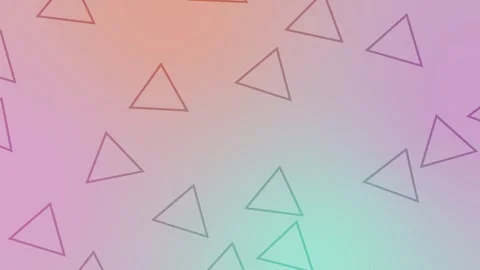CG of pastel-colored background including triangle shaped object Video stock 254755028