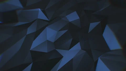 CG polygonal random wavy crystal blue surface. Stock Footage 112254911