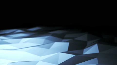 CG polygonal random wavy crystal blue surface. Video stock 112255066