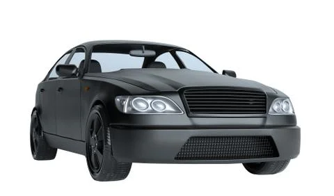 A CG render of a generic luxury sedan Stock Illustration
