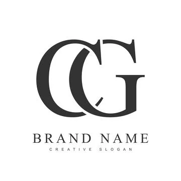 CG trendy logotype template. Initial letter c and g classic font style. Cre.. Stock Illustration