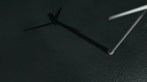 CG Wind Turbines Flyover 01 (720p 23.98) Stock Footage
