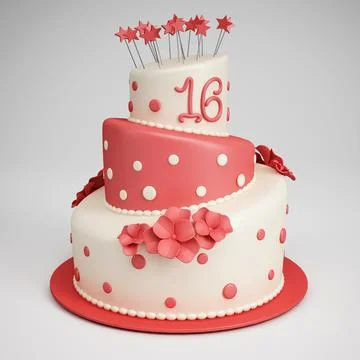 CGAxis Birthday Cake 11 3D Model