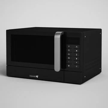 CGAxis Countertop Microwave Oven 12 3D Model