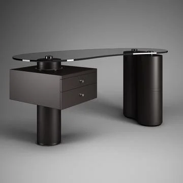 CGAxis Modern Office Desk 37 3D Model