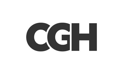 CGH logo design template with strong and modern bold text. Initial based ve.. イラスト素材