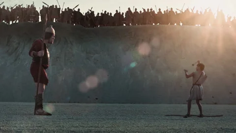 CGI animation David of Israel slinging s... | Stock Video | Pond5
