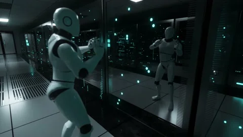 CGI animation of a human robot dancing to a disco. 4K Footage Stock Footage 232801087