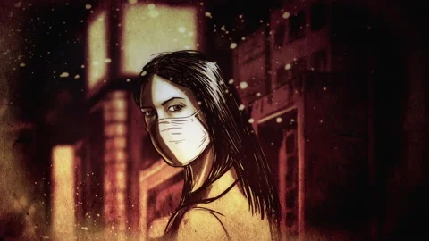 CGI animation introducing the Slit Mouth Stalker Stockbeeldmateriaal 202895703
