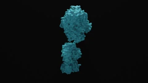 CGI of Blue Antibody Model Stock Footage