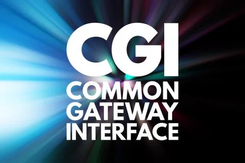 CGI - Common Gateway Interface acronym, technology concept background 스톡 일러스트