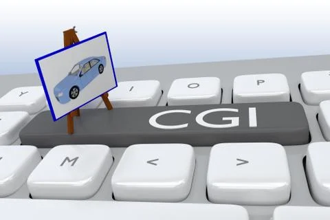 CGI - Computer Graphic concept Illustrazione stock